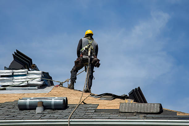 Professional Roofing technician working in Montville, NJ